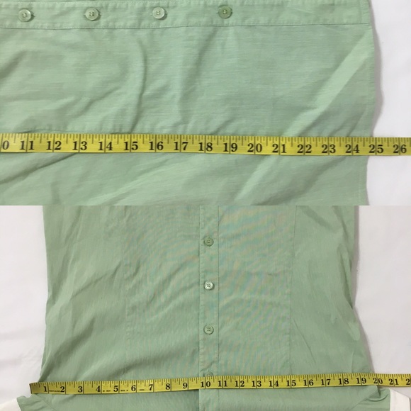 St. John Sage Green White Button Up Polo Shirt - Picture 8 of 8